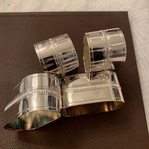 Vintage 4 MAESTRI  SILVERPLATE NAPKIN RINGS ITALY